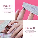 Sasha 12pk Nail Files 100/180 Grit Half-Moon Emery Boards Washable Manicure Pet view 4