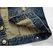NASKY Men's Fit Retro Ripped Jeans Vest Demin Jacket Vest Waistcoat Top Vest