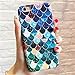 Lovely Blue Mermaid Fish Scale Hard PC Protective Back Cover Case for iPhone 6 6s 7 Plus 8 8 Plus