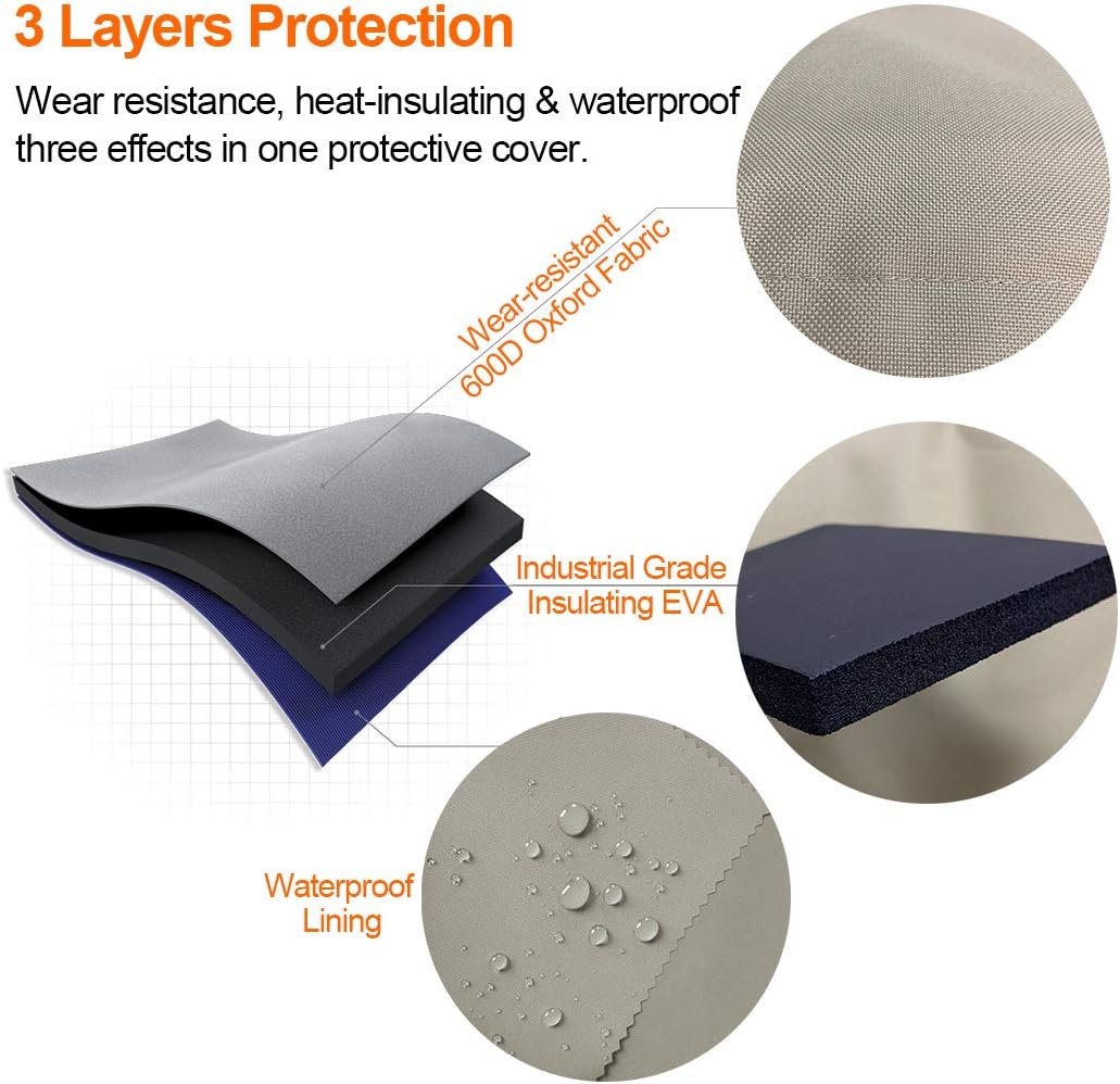 Backflow Preventers Protection, 16”W x 20”H Backflow Winter Cover, Insulated Cover Pouch for Irrigation Backflow Valve, Sprinkler Valves in Snow or Sun Exposure, Winterizing Backflow Preventers – Sand - - 