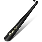ZOMAKE Shoe Horn Long Handle for Seniors Men Women, Metal Shoehorn | Stainless Steel Boot Horn Shoe Spoon Helper, Smooth Rounded Curve, Comfort Grip, No Bending Over, Shoe Care for Daily Use
