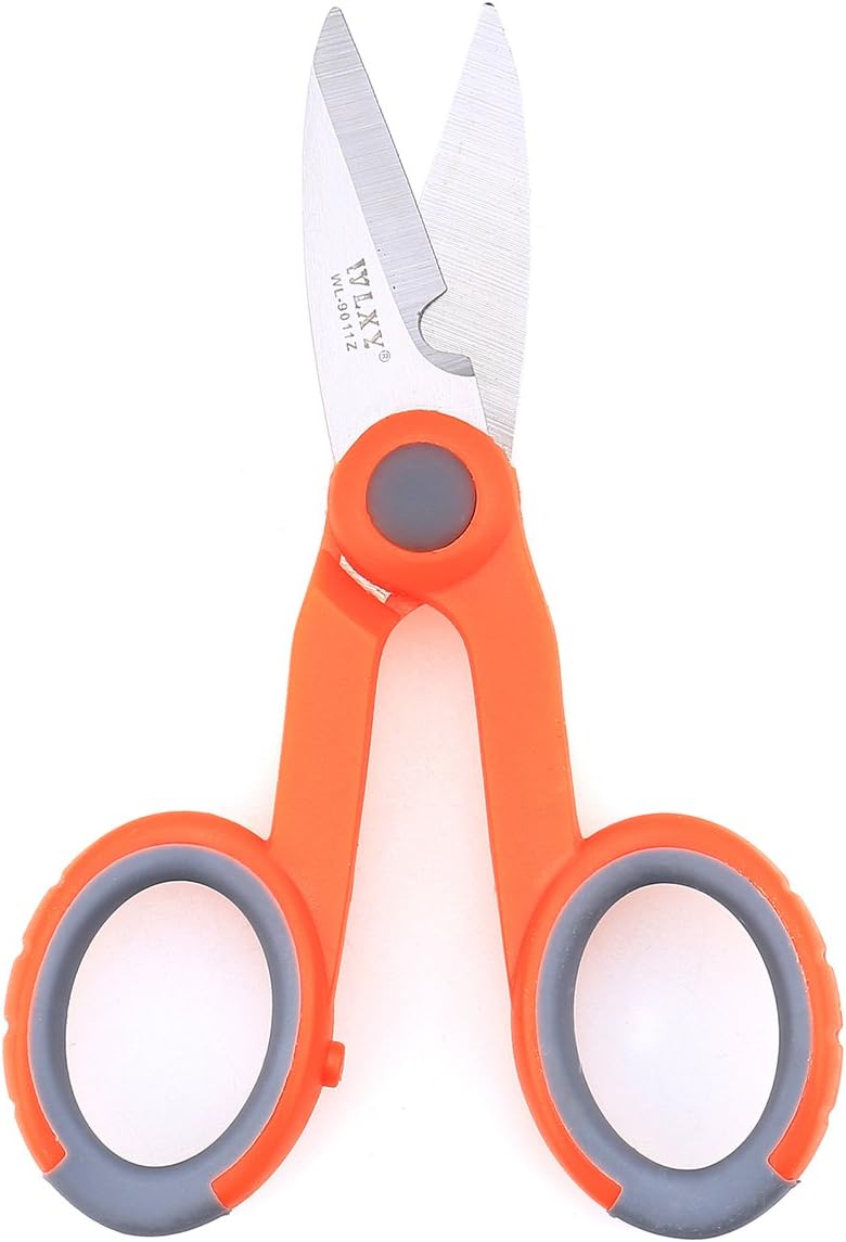 Cruiser Optic Fiber Cable Cutter Scissors Hand Tools for Fiber Optic Cable Wire Kevlar Shears, Red, 5.25 inches