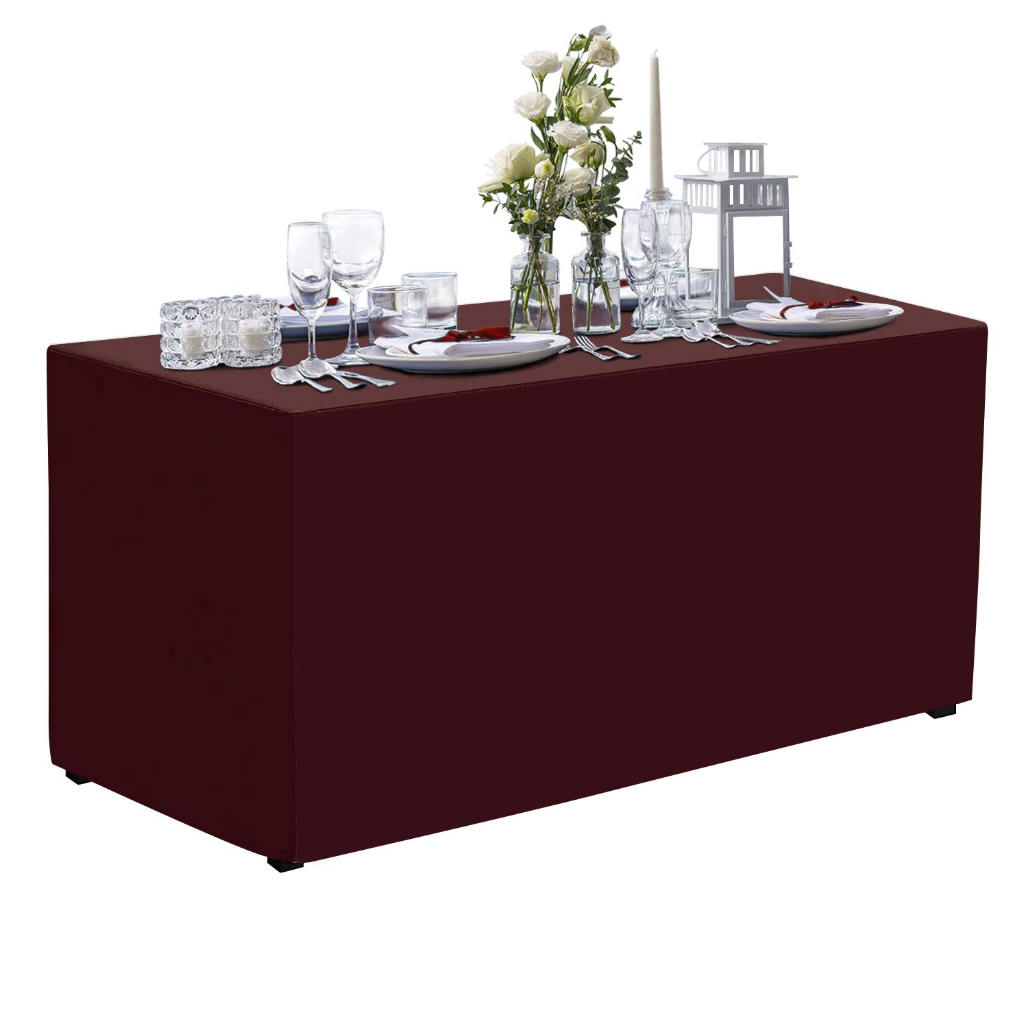 Best 6 pack burgundy table cloth