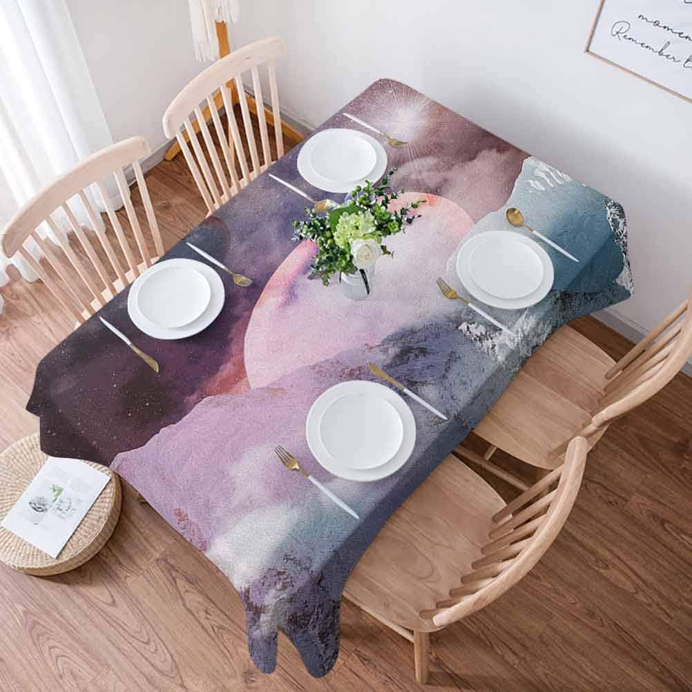 Anmaseven Outer Space Tablecloth Cover 60x84 Inch
