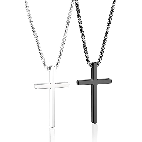 Abrhtolm Simple Cross Bracelet – Alloy Steel, Adjustable, No Gemstone, Everyday Wear