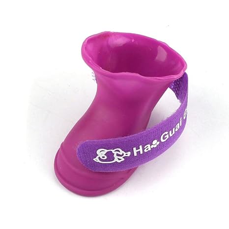 LHWY Haustier Hund Stiefel Wasserdicht Gummi Pet Regen Schuhe Booties Candy Farben Pfotenschutz