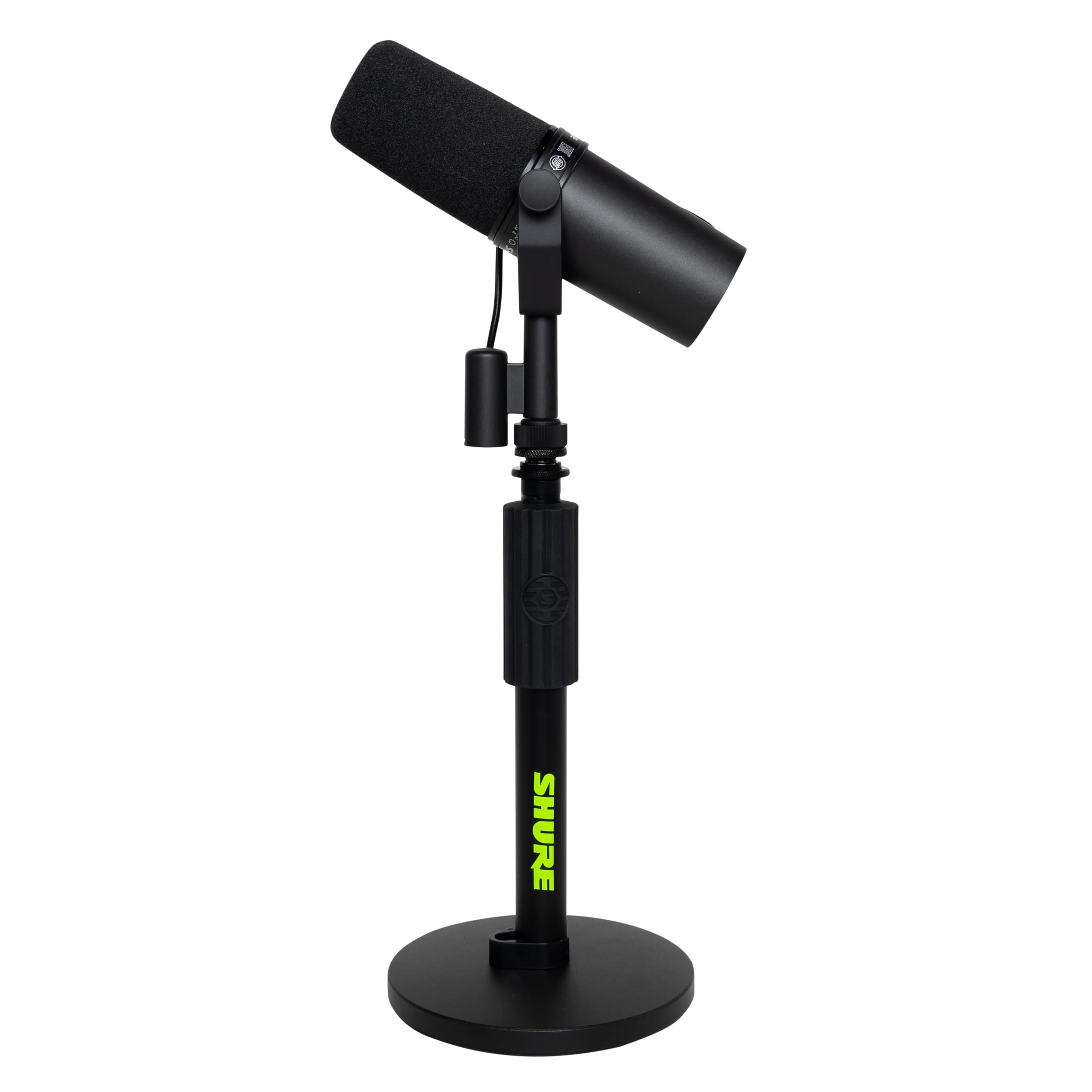 Shure by Gator Round Base Desktop Mic Stand with Standard Height-Adjustable Twist Clutch and 6