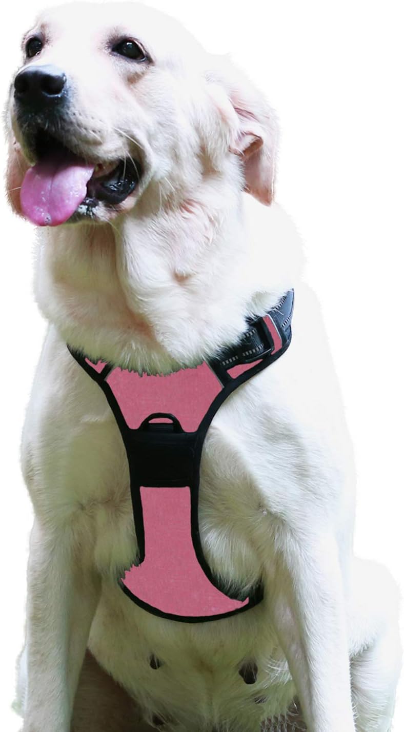 Eackrola Dog Harness No Pull Pet Harness Adjustable Outdoor Pet Vest 3M Reflective Oxford Compound Material Vest for Dogs Easy Walk Control for Small Medium Large Dogs