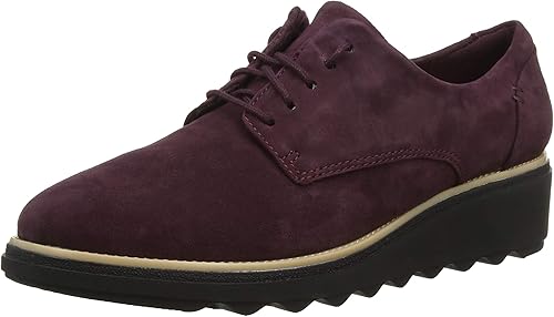 clarks sharon noel suede wedge derby