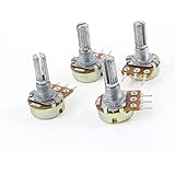 Uxcell 6mm Shaft Di Amp B500K 500 KΩ Type B Single Linear Potentiometers (4 Piece)