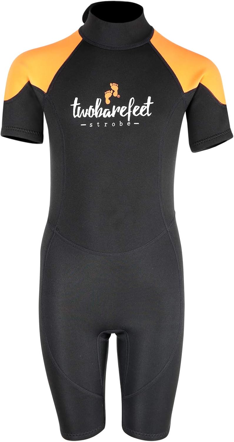 Two Bare Feet MD STROBE 2MM SHORTY JUNIOR KIDS WETSUIT Age 416 (ORANGE