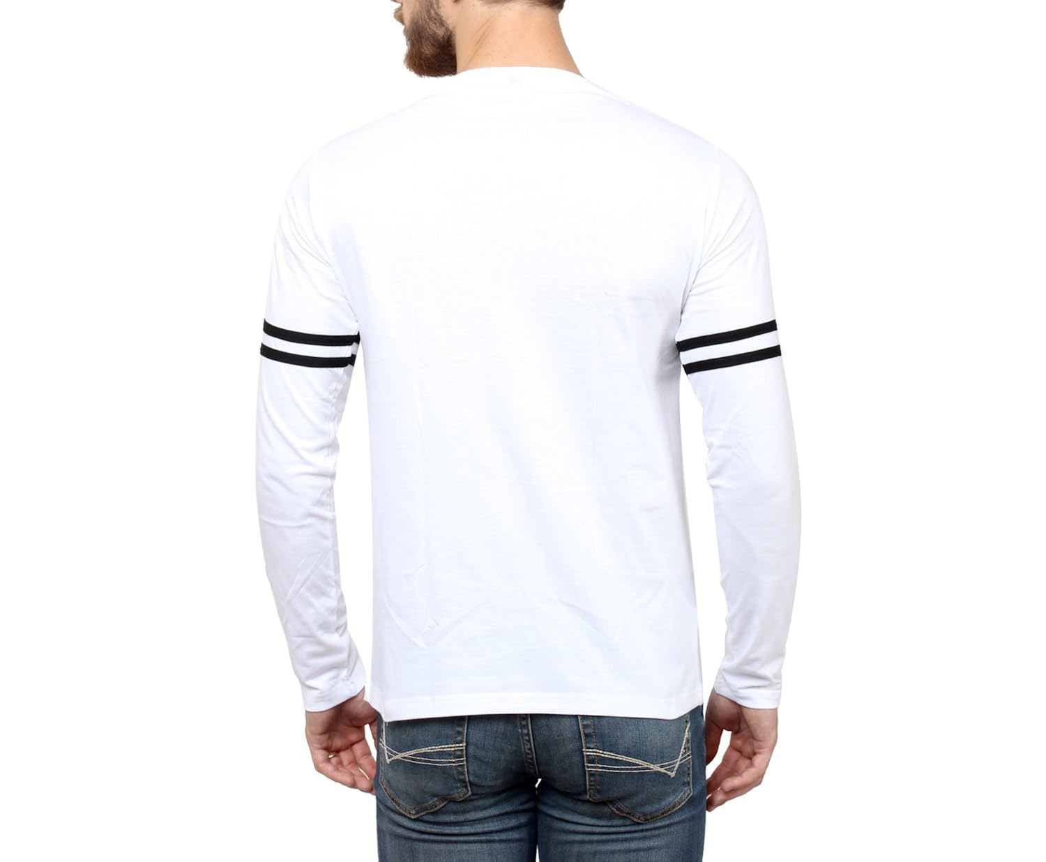 sayitloud men's solid round neck t shirt (40solidwhiteblack-xl_white, black_x-large)