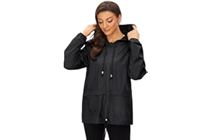 Womens Rain Coat Lightweight Waterproof Rain Jacket Packable Cycling Windbreaker