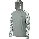 BASSDASH Men’s UPF 50 Performance Fishing Shirt Cooling Hoodie Camo Long Sleeve FS17M