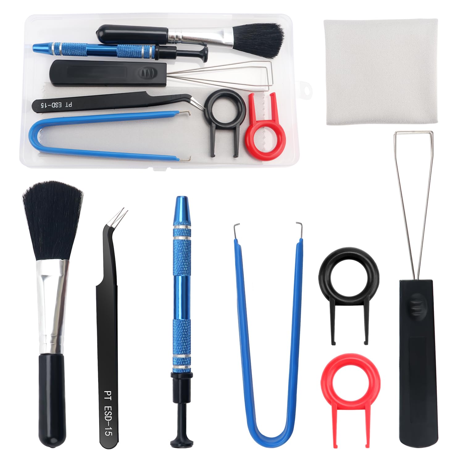 YIXISI 8 PCS 4 Prong Grabber Tool kit, Mechanical Keyboard Key Puller, 4 Prong Tool, Electronic Component Grabbing Tool, Picking Tools are Used for Small Parts IC Chips, Electronic Components, Nuts