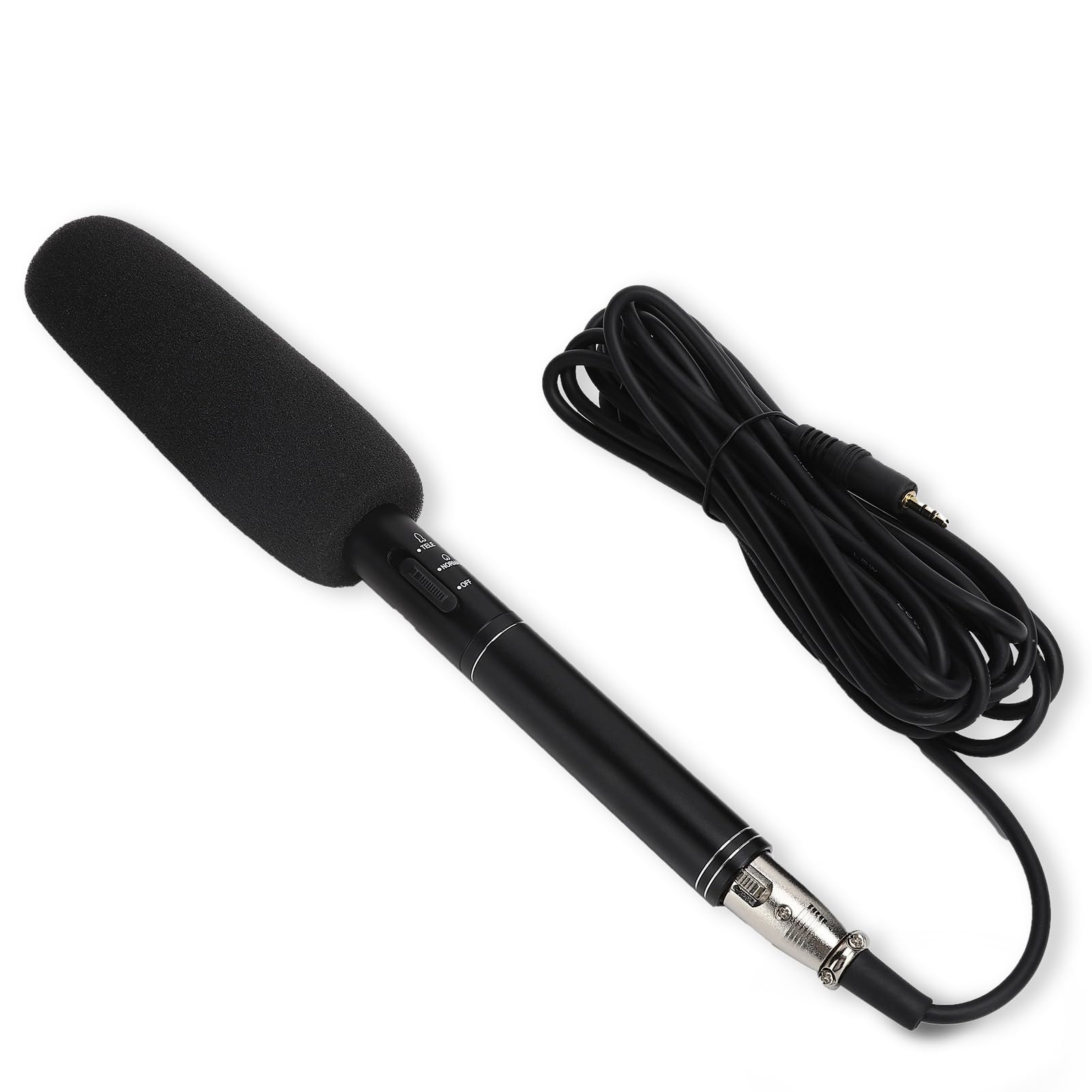Handheld Interview Microphone, Professional Mixer Amplifier Wired Microphone with XLR Interface Design, Condenser Portable Mic for Report Speech