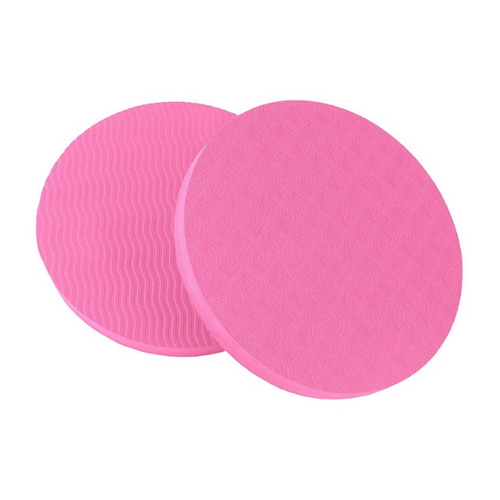 VORCOOL Yoga Knee Pad Thick Round Eco TPE Yoga Pad Comfort Yoga Pilates Workout Support Pad for Hands Wrists Knees Elbows Shoulders (Pink)