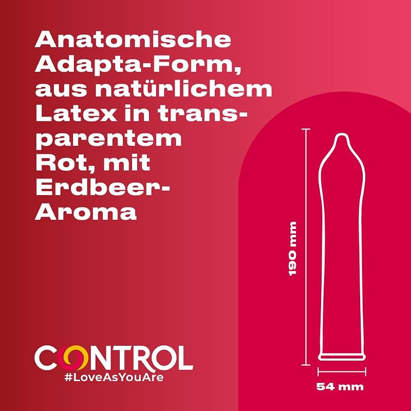 Strawberry Aromatisierte Kondome mit Erdbeergeschmack aus Naturlatex – 144 Stück