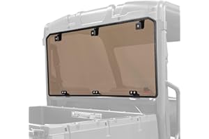 KEMIMOTO UTV Tinted Rear Window Compatible with Polaris Ranger Midsize 570 500 SP / Crew 2015-2023 Anti UV Scratch Resistant PC ETX EV, Back Windshield Fit Roof (Not Fit Fullsize) Accessories Parts