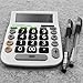 Standard Function Desktop Calculator - Handheld Calculator with Extra Large 12 Digits Display, Solar and Battery Supply