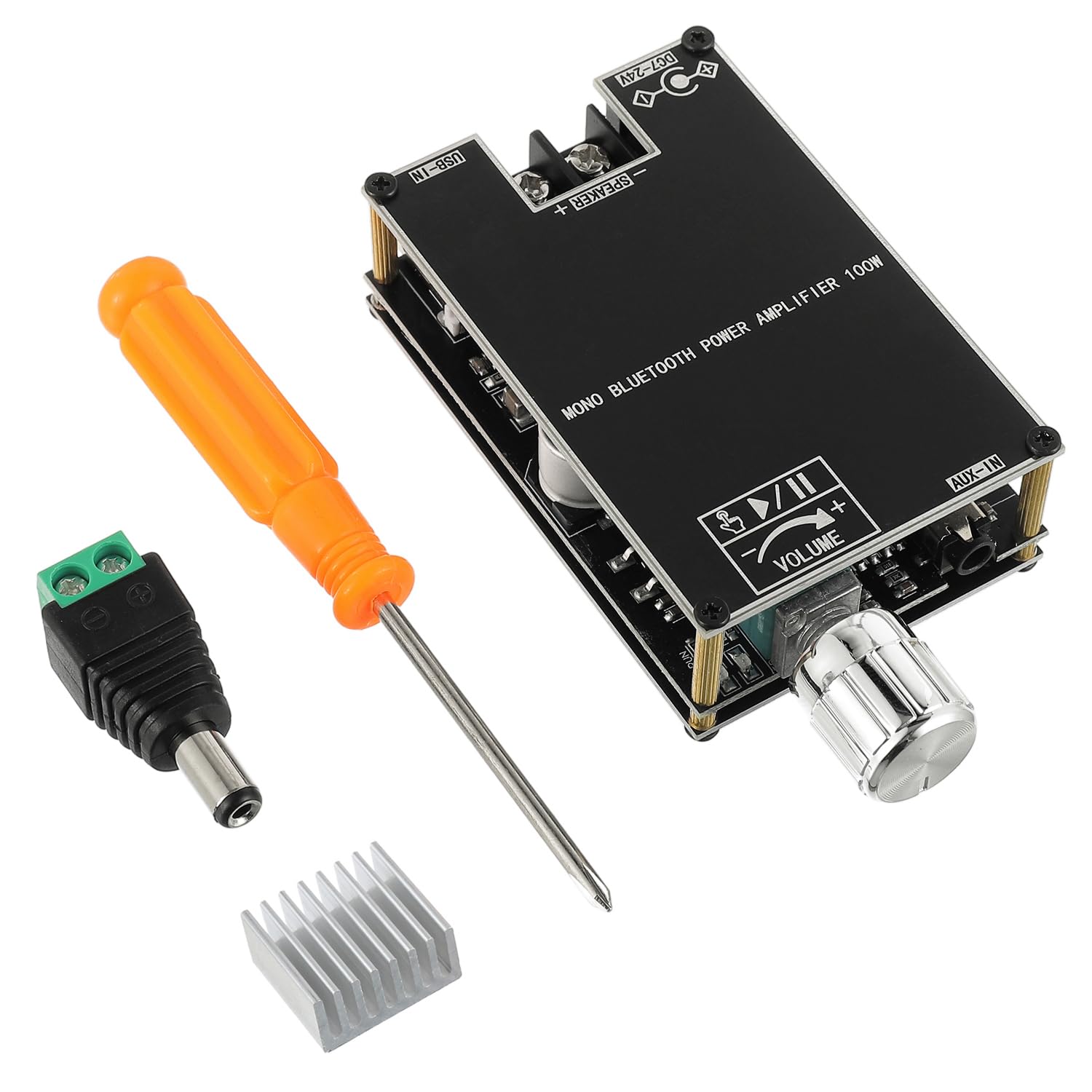 Photo 1 of EPLZON ZK-1001B TWS Bluetooth Amplifier Board DC 7-24V 100W Mono Audio Power Amp Module with Box Matching Function Support AUX/Bluetooth/USB for Car Home Speaker System Password Free(1Pack)