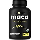 Organic Maca Root Capsules 2100mg | Maca Supplement for Men & Women | Red, Yellow & Black Maca Blend with Black Pepper Extrac