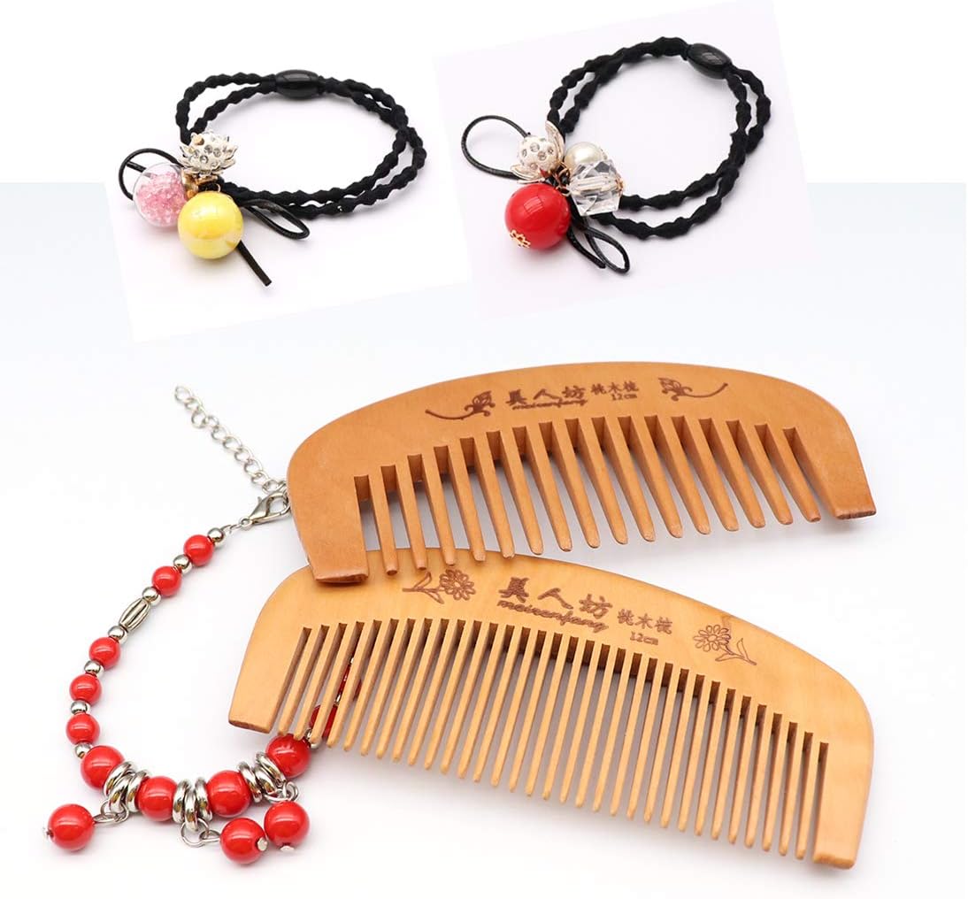 Handmade Wooden Hair Comb for Curly Wide Toothed Wooden Comb Anti Static and Barrier Free Hand Brushing Beard Hair Suitable for Women Male Static Natural Wood Sandalwood Comb - Image 4