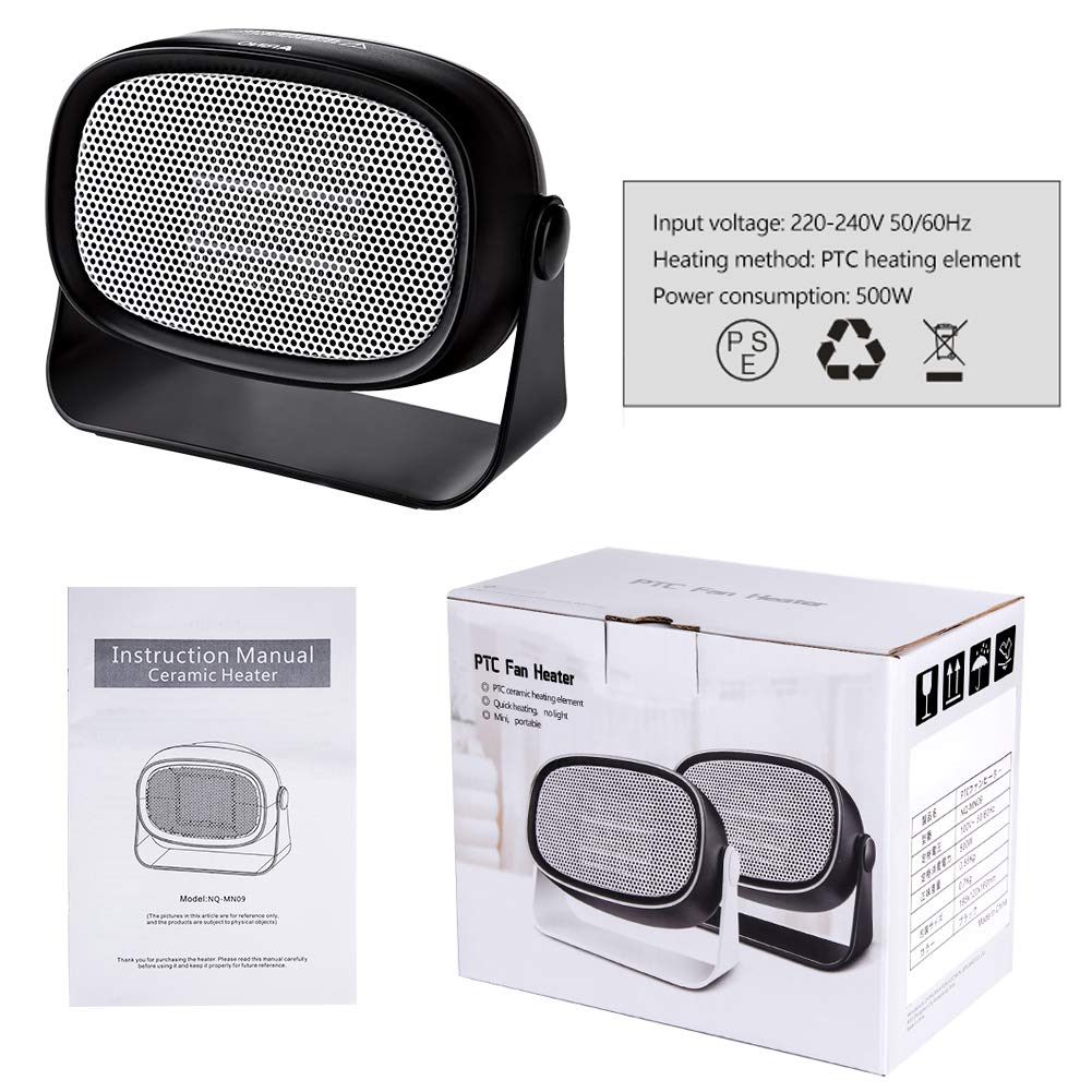 ARINO Fan Heaters, Portable Electric Heater Personal Space Heater Electric Heater With Adjustable Angle, Fast Heating, Suit for Home and Office