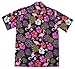 Hawaiian Shirt 37 Mens Flamingo Leaf Print Beach Aloha Party Black XL