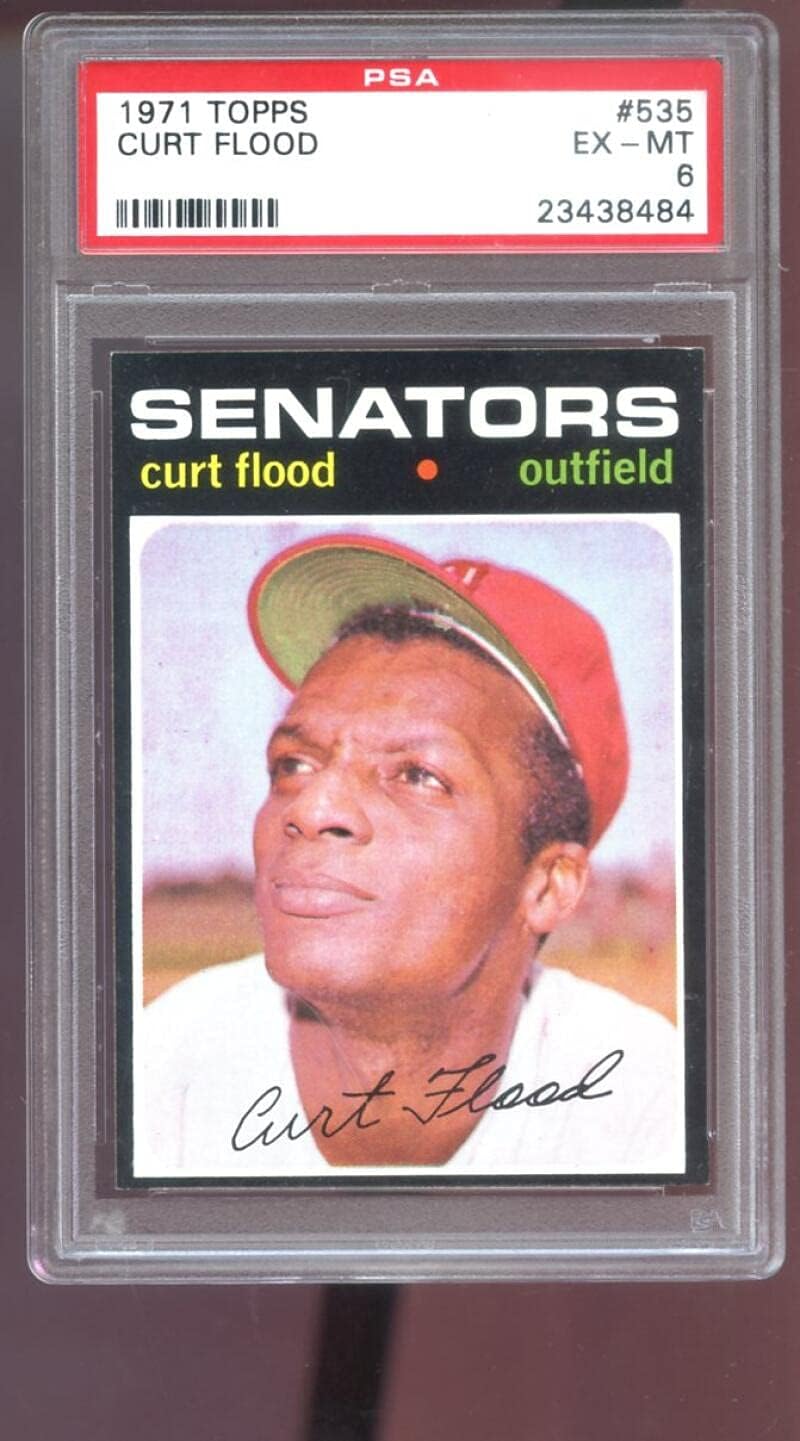 Amazon 1971 Topps 535 Curt Flood St Louis Cardinals PSA 6 Graded Baseball Card MLB 