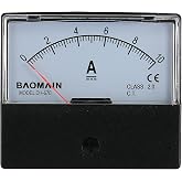 BAOMAIN DH-670 DC 0-10A Class 2.5 Analog Panel Amp Ammeter | DC 0-10A panel ammeter for easy current testing. Class 2.5 accuracy with clear scale.