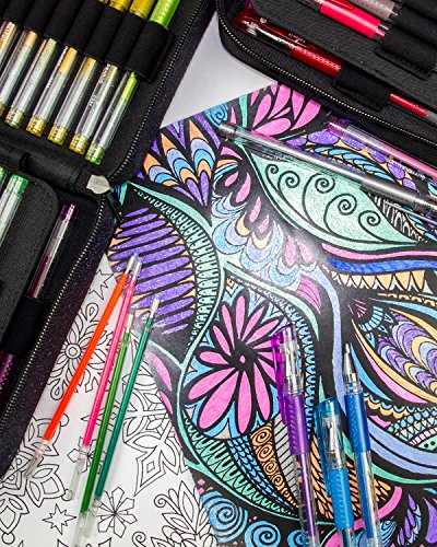 ColorIt 48 Gel Pen Ink Refills For Glitter, Metallic, and Neon - Color Coded for Easy Replacement