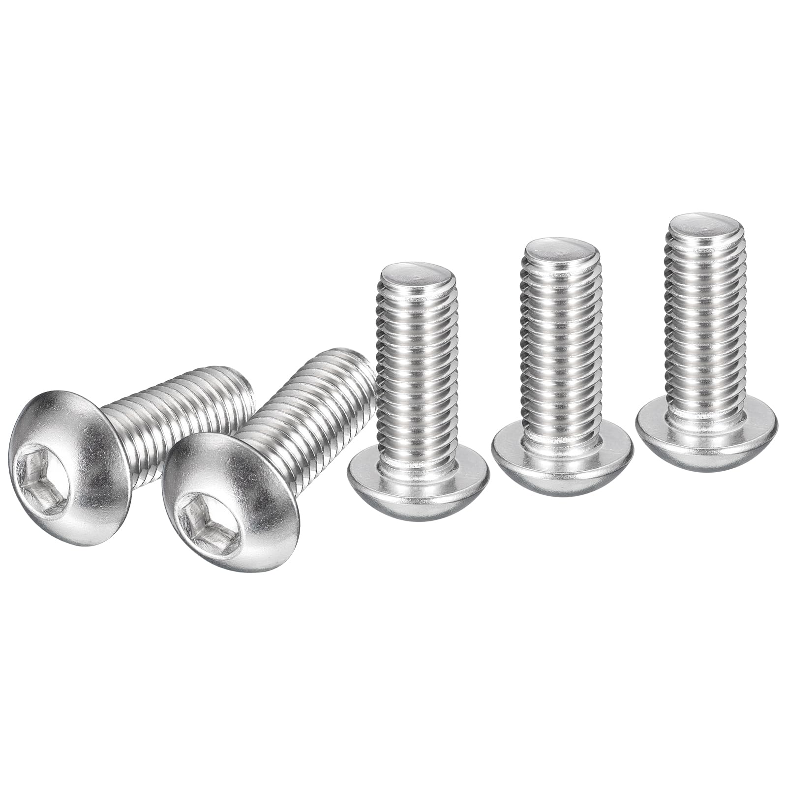 DTGN M10-1.5x25mm Button Head Socket Cap Screws - 10Pack - Good for Machine - 304 Stainless Steel 18/8 - Hex Drive Full Thread Fasteners — image 1