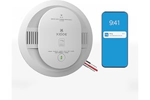 Kidde Smart Smoke and Carbon Monoxide Detector, Ring App Enabled for Real-Time Notifications, Hardwired Alarm, AA Backup Battery