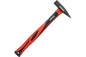 INTERTOOL Sheet Metal Hammer, 300g / 10.5 oz., Tinners, Cross Peen, Engineer, Riveting, Framing, Tack, 11” Shock Absorbing Fiberglass Handle HT08-0203