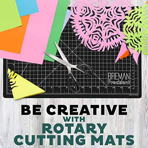 Breman Precision 18x24 Inch Self Healing Cutting Mat – 2-Sided 5-Ply PVC Green/Black Cutting Mats for Crafts, Sewing, Quilting & DIY Projects with Durable Non-Slip Surface & Precise Grid Lines - Thumbnail 7