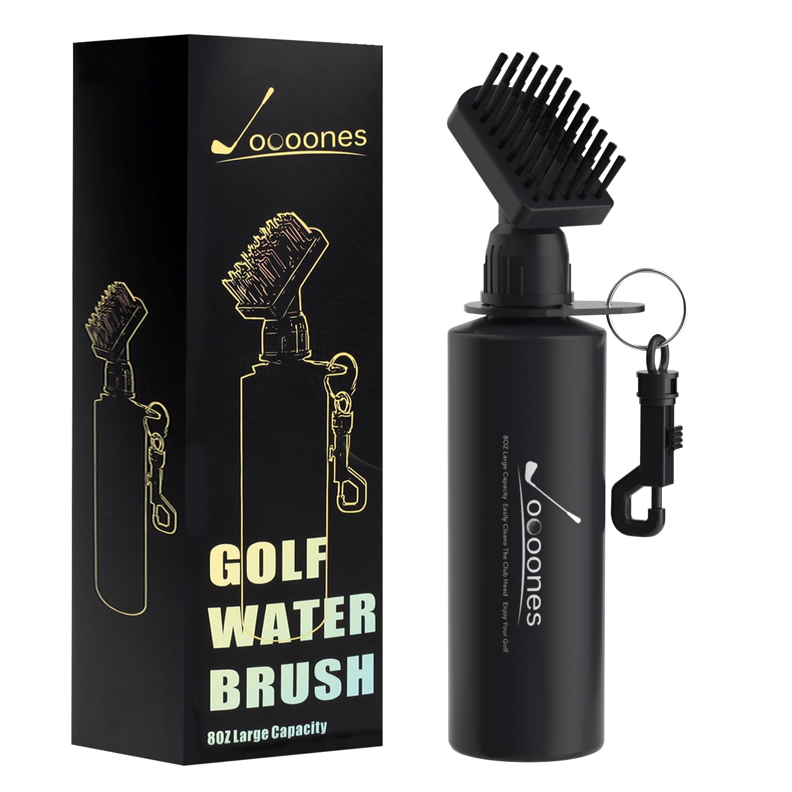Photo 1 of Joooones Big Size Golf Club Cleaner Hard to Crack Handle Solid Clip Softer Nylon Bristles Durable Golf Brush with Water Easy to Use Suitable for Men/Women/Golfer (8oz Capacity)