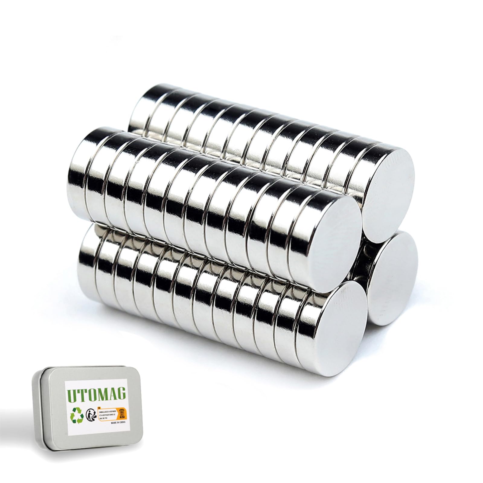 50PCS Neodymium Magnets 8x3mm, Small Round Strong Magnets for Fridge, Whiteboards, Crafts, Photos, Tools, Arts, Hobbies, DIY — image 1