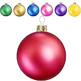 30 Inch Christmas Inflatable Ball, Outdoor PVC Inflatable Christmas Ornaments, Reusable Blow Up Ornament for Indoor Yard Tree Lawn Decor (Red)