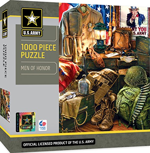 MasterPieces U.S. Army Men of Honor - Army Vintage Memorabilia 1000 Piece Jigsaw Puzzle by Dona Gelsinger