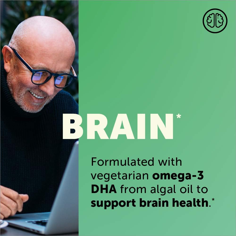 SmartyPants Multivitamin for Men 50+; Omega-3 DHA; Zinc for Immunity; Vitamins D3, C, B6; B12 for Energy, Vitamin A for Eyes; Folate, Selenium; Vegetarian (30 Day Supply): Health & Personal Care