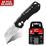 morpilot Cúter, 50 PCS Hojas Afiladas Reemplazadas, Cuchillo y Navaja Acero Inox