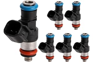 6-Pack Fuel Injectors Set | Compatible with Ford Edge Explorer Flex F150 Mustang Police Interceptor Transit-150 250 350 Linco