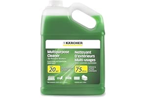 Kärcher Multi Purpose Pressure Washer Detergent, Removes Dirt and Grime from Fences, Siding, Patios, Driveways, Sidewalks, Concrete and More, Highly Concentrated, Makes up to 20 gal of Cleaner