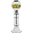Gumball Machine Original Spiral - 4`10" Height - Set Up for $0.25 - Dispenses 1” Gumballs - Spin & Drop Vending Machines for Kids - Bubble Gum Machine - White