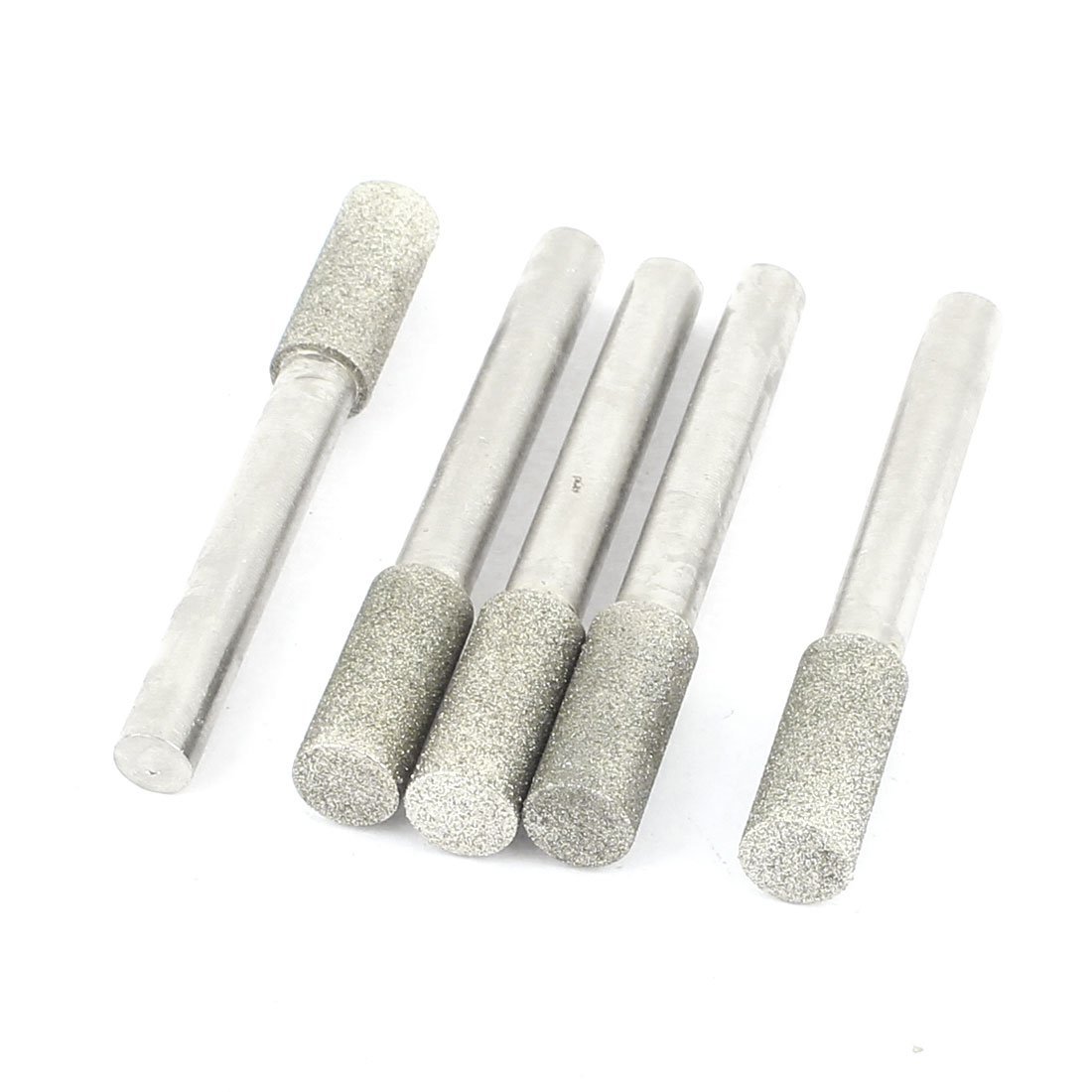 sourcingmap 6mm Shank 8mm Cylinder Head Mounted Points Grinding Bit 5 Pcs