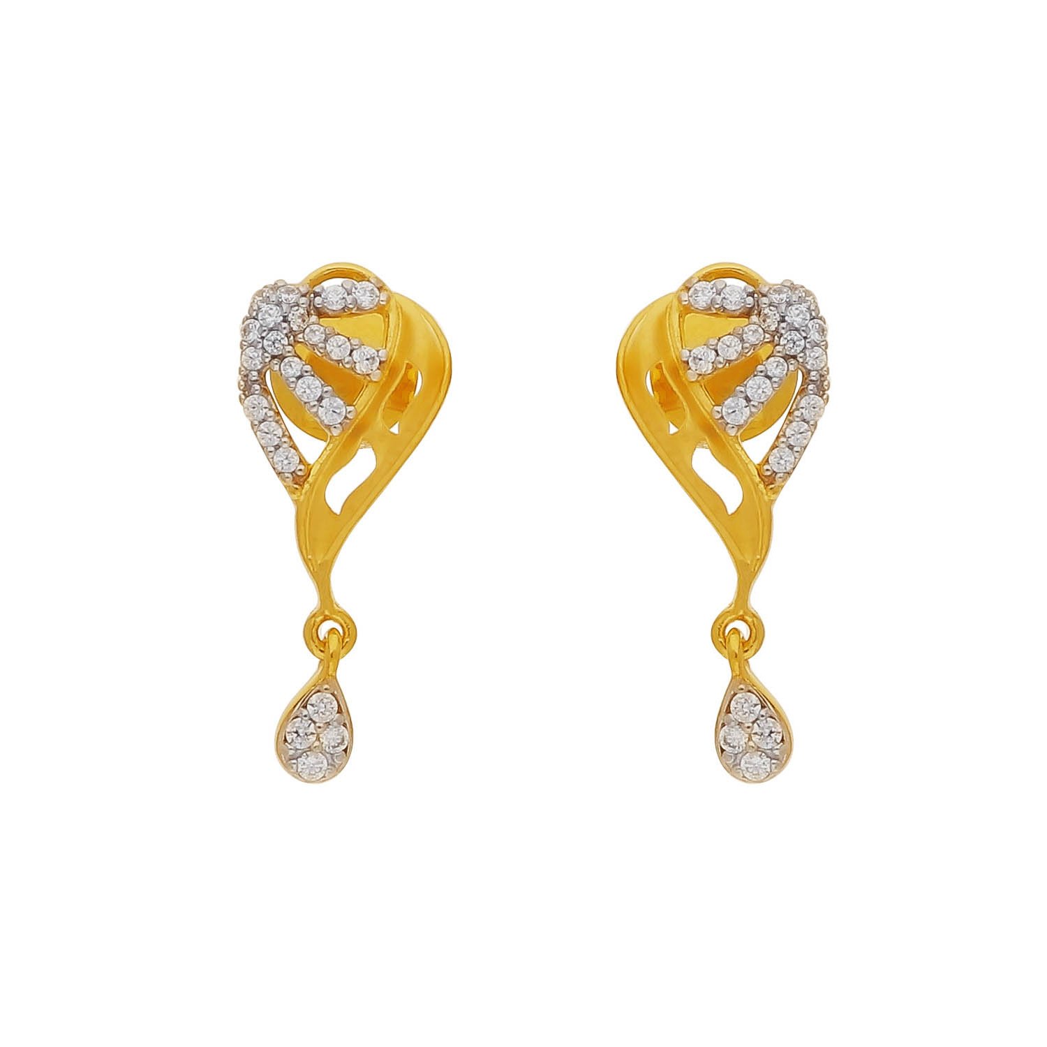 Buy JewelOne 22k (916) Yellow Gold Stud Earrings at Amazon.in