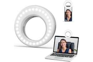 Selfie Ring Light Rechargeable Phone Ring Light Clip-on Selfie Light Portable Video Conference Lighting for Selfie, Makeup, Z