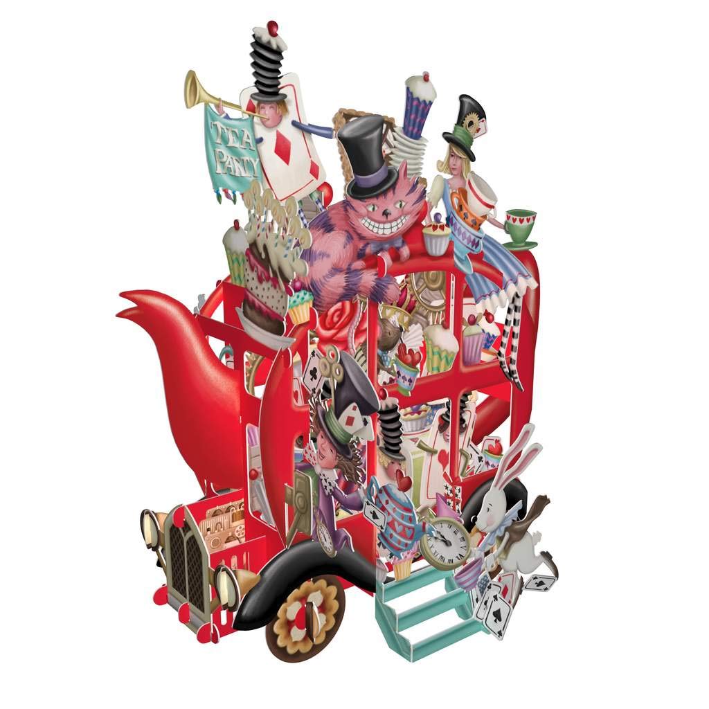 Paper D'Art Me & MCQ Alice's Teapot 3D Pop-Up Greeting Card with Message Tag
