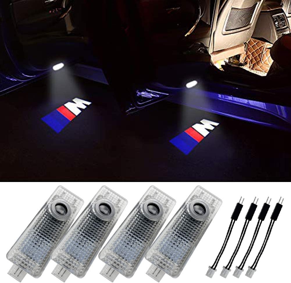 Klinee Car Door LED Logo Lighting Projector Welcome Lights For BMW 3 5 6 7 Z GT Series (4-Pack)